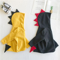2020 Fall children Clothing Jacket Boy Girl Dinosaur Styling Blouse Baby Catch Suede Slim Down Zipped and Lian Hat