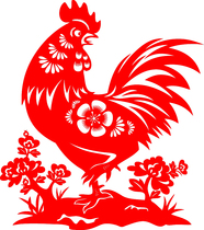 Rooster reports Golden Rooster independent window grilles paper-cut rice paper-cut animal twelve Zodiac spring festival window grilles finished FH69