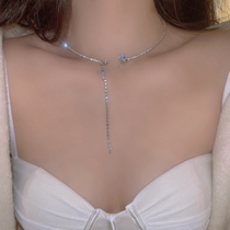 Top priority Beauty and high sense Design small crowdsourced opening Stream suzirite water drill Cross-Item Circle Andromeda Choker