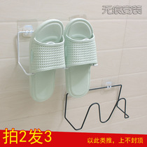 Hole-free bathroom slipper rack Bathroom shelf Dormitory shoe storage artifact Wall hanging shoe holder without trace