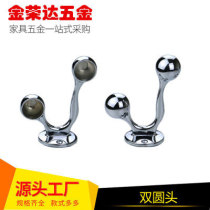 Gold Jung Da Thickened Stainless Double Round Tube Seat Towel Holder Double Head Towel Holder Steel Tube Holder Steel Tube Holder