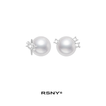  RSNY imitation pearl high-end sense earrings womens sterling silver 2020 new trend cold wind simple high-end sense#Plex