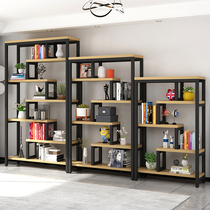 Bookshelf shelf Simple modern floor-to-ceiling bookcase Wrought iron multi-layer storage rack Household screen display rack Storage rack