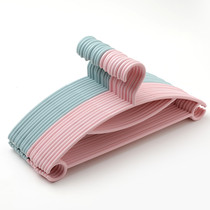 Anti-skid windproof non-marking hanger hanger adult household cold clothes support clothing shop drying rack plastic clothes hanging