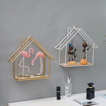 ins Nordic small house living room non-perforated wall decoration wall rack partition wall decoration wall decoration