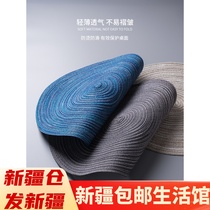 Xinjiang Japanese handmade ramie round table mat heat insulation mat anti-scalding mat anti-skid bowl mat sand pot mat