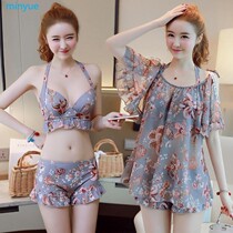 Bikini skirt style swimsuit泳衣女三件套韩国女士泳衣