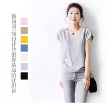 Short sleeve top female summer 2018 new loose Korean version thin temperament Lady ice silk knitted shirt women pullover Joker