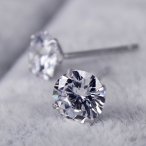 S925 pure silver ear nail new small crowdzircon sparkling simple ear ornament female send girlfriend gift