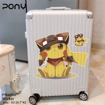 Luggage stickers full large whole suitcase stickers Waterproof tide card stickers Pikachu cartoon cute stickers