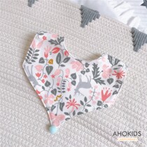 Female treasure saliva towel girl Anti-spit milk absorbent winter New baby bib cotton bib 360 degrees rotatable