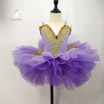 Childrens professional ballet skirt Sleeping Beauty suspenders TUTU skirt female toddler little swan purple stage performance costume