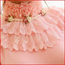 Version sweater lace slim new collar base womens shirt Han Da sweet knitted spring code flower high