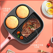 Egg Burger Machine Home Non Stick Flat-bottomed Frying Pan Steak Pancake Pan Mesh Red Plug-in Electric Omelets Small Breakfast Pan