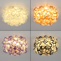  Nordic living room chandelier Ceiling lamp Simple modern creative flower lamp Bedroom lamp Net red atmosphere warm romantic lamp