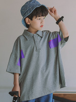 6 Summer childrens clothing 7 Boys polo shirt short-sleeved t-shirt 8 Childrens T-shirt 10 Childrens summer clothes loose 12 years old