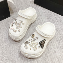 Dont pin bear cross cave shoes DIY diamonds Decorative Buttoned Shoes Flowers Beach Shoes Wisdom Mussar water drill Decorative Accessories Bag