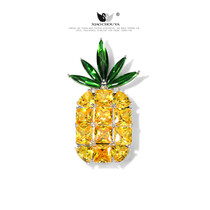 Clown crystal pineapple brooch for men and women high-end fixed clothes Pin Pin Pin suit neckline shawl buckle accessories
