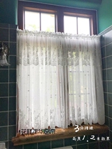 Curtain half-curtain Short-curtain dining room Bedroom Half shading fabric rental room Kitchen Door Curtain brief modern half-cut balcony