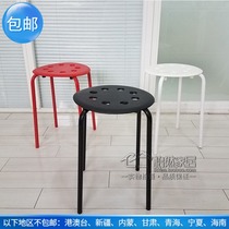 Marius stool round stool iron stool Restaurant equal position office stacked black and white red domestic IKEA