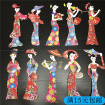 Kindergarten hand-made national character cloth posting DIY ring creation arrange Chinese style decoration painting beauty
