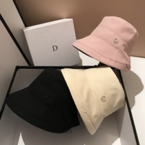 Japanese round face suitable for womens autumn sunshade sunscreen washbasin hat Korean version of the versatile double-sided fisherman hat women