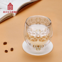 Forbidden City Golden Ou Yonggu double-layer glass cup gift birthday gift Palace Museum Cultural and creative flagship store