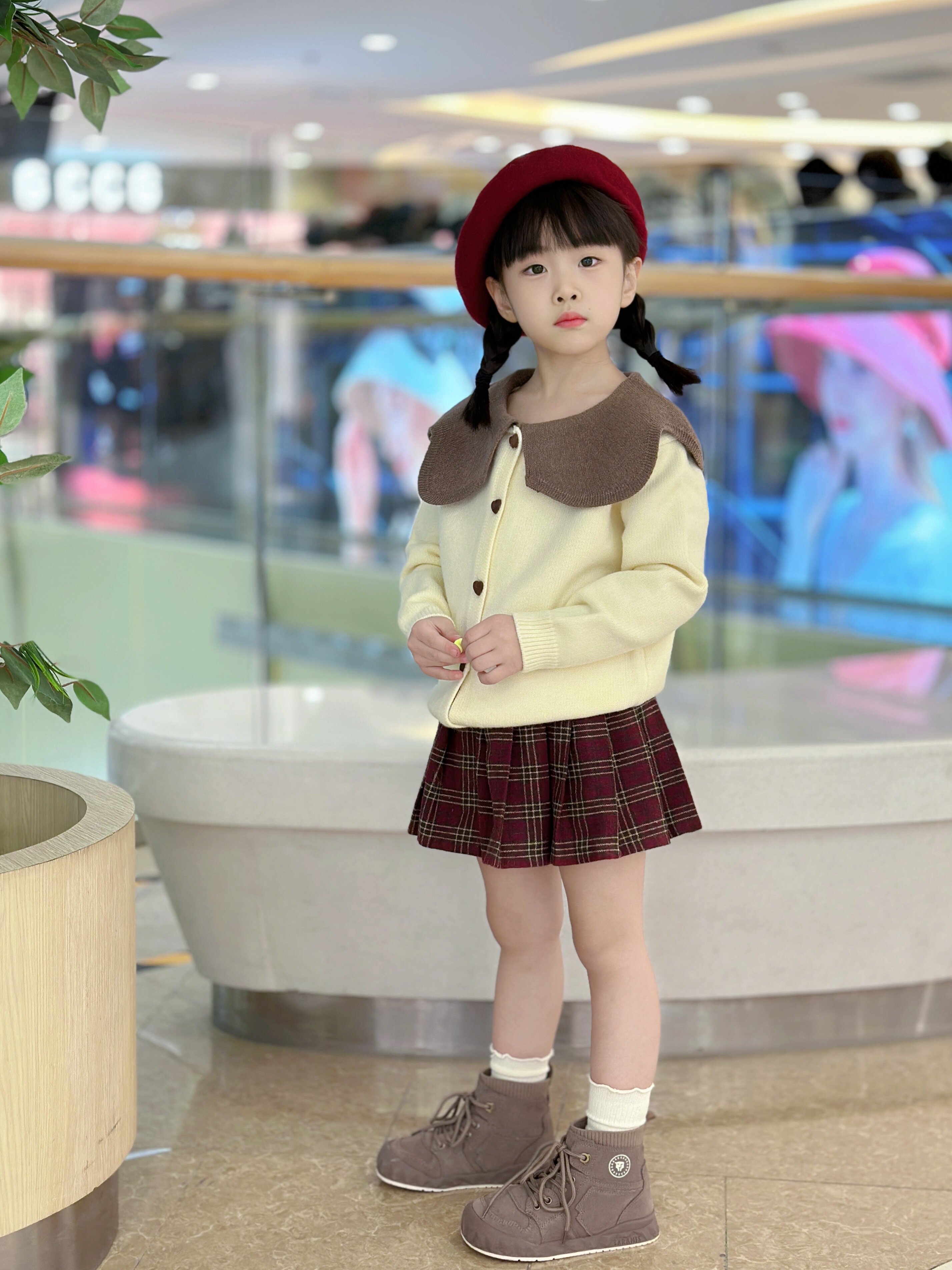 Customer photo for Wool · Wine Red, Small (50-54cm)