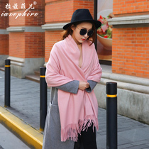 IA scarf female winter long imitation cashmere spring and autumn shawl female autumn Korean version of Joker Lady student knitted red