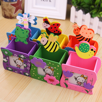 Children Students Multifunction Cartoon Photo Frame Pen Holder Creativity Fashion Korea Small Halal New Cute Desktop Swing Piece Gift