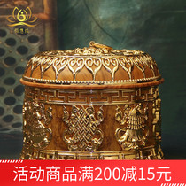 Hidden Eight Auspicious Double Dragons Glutinous Rice Cake Box Crisp Oil Box Auspicious Box with Stainless Steel Biliary price