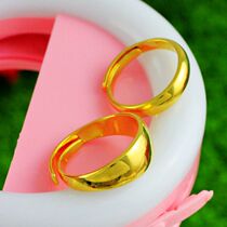 Vietnam sand jewelry couple glossy ring brass plated 24k gold lover opening ring to send boyfriend ring