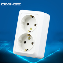 European style two-position wall socket European standard European power supply dual socket German-German standard 16A double socket