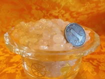 Buddhist supplies-exquisite pink crystal stone for Manza seven treasures 100 grams