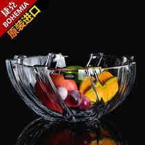 BOHEMIA Bohemia Czech Republic imported crystal glass rotating fruit plate Fruit plate fruit bowl fruit bucket