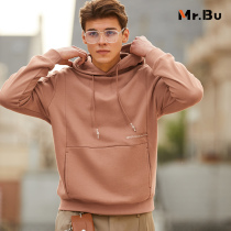 Mr Bu pure cotton long sleeve with hood necropolis male 2021 autumn winter new youthhood hooded hooded boomer KT01269