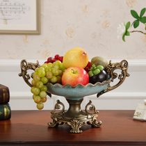  American fruit plate household creative peacock soft decoration model room home decoration European living room coffee table decoration jewelry