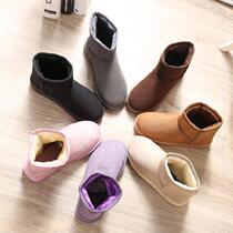 Indoor winter cotton shoes women plus velvet thick flat bottom soft shoes short tube boots girls comfortable women cotton boots mother shoes