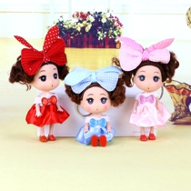 Cute mini creative gift doll keychain pendant Princess schoolbag children doll student gift