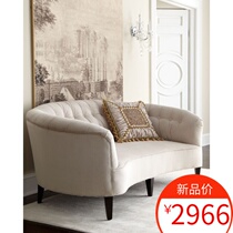 Mediterranean idyllic double sofa post-modern American country fabric living room furniture neoclassical Nordic