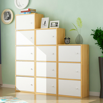 Dou cabinet storage cabinet bedroom bookshelf bucket cabinet wall living room simple modern bookcase storage cabinet