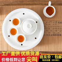 Gai bowl tea new carton color glaze Cup number jade porcelain pure white tea bowl ceramic kung fu tea set Sanchai bowl Ji Sen