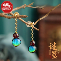 Phoenix Nirvana earrings female long temperament summer fresh earrings 2021 New Tide Cold wind ear ornaments female