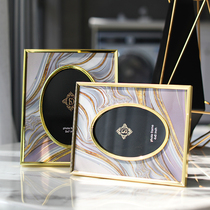 Light extravagant minimalist approx. TV cabinet Bed Head Cabinet Practical Furnishing Creativity 6 Inch 7 Inch Alloy Photo Frame Swing Table