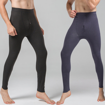 Mens autumn pants cotton autumn and winter leggings mens thread pants padded tight trousers mens thin velvet warm underwear men