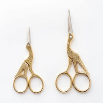 Mini crane shape office retro cross stitch scissors Art nose hair Household handmade thread tea scissors