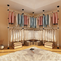 Cloakroom coat rack Open top hanging clothes rack Multi-function floor-to-ceiling bedroom storage simple clothes rack