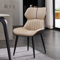 Nordic dining chair light and luxurious household minimalist cloth art modern chair No armrest backrest Restaurant Dining Table Upscale Dining Chair