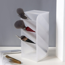 Class 2 of 3 years oblique transparent frosted desktop pen holder Office female storage box pen barrel student stationery supplies