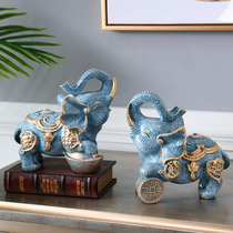 Elephant Pendulum pair of home Ornaments New House Furnishing Living-room TV Cabinet Creative American-style Decorative Crafts